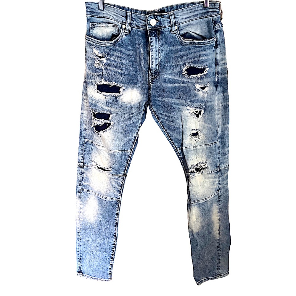 Jordan Craig Mens Distressed Sean Denim Jeans 36 34